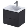 Oristo Siena 60 cm Czarny Mat Szafka pod umywalkę (OR45-SD2S-60-8)