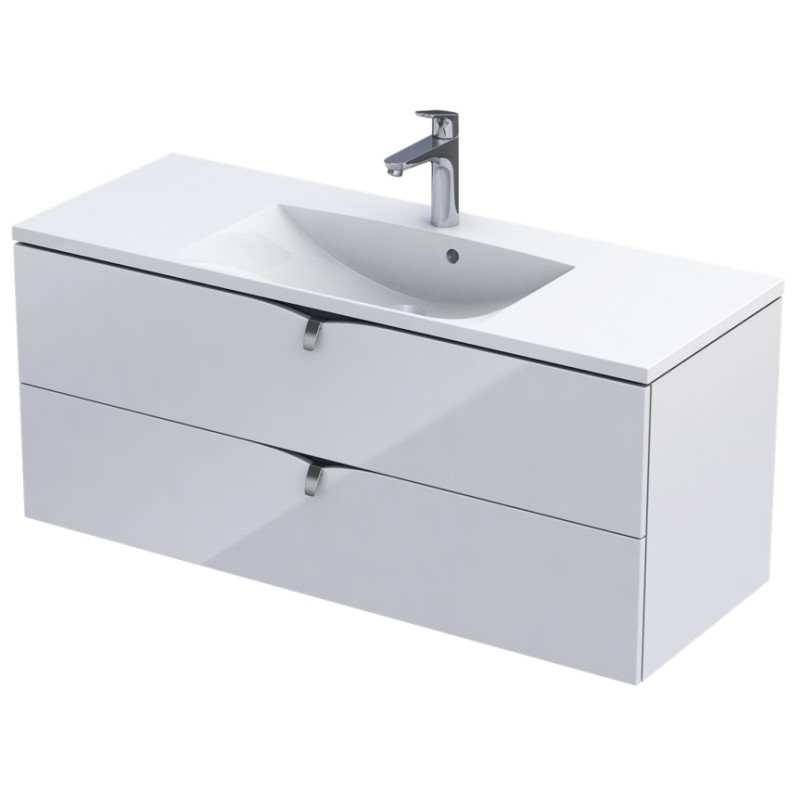 Oristo Siena 120 cm Biały Połysk Szafka pod umywalkę (OR45-SD2S-120-1)