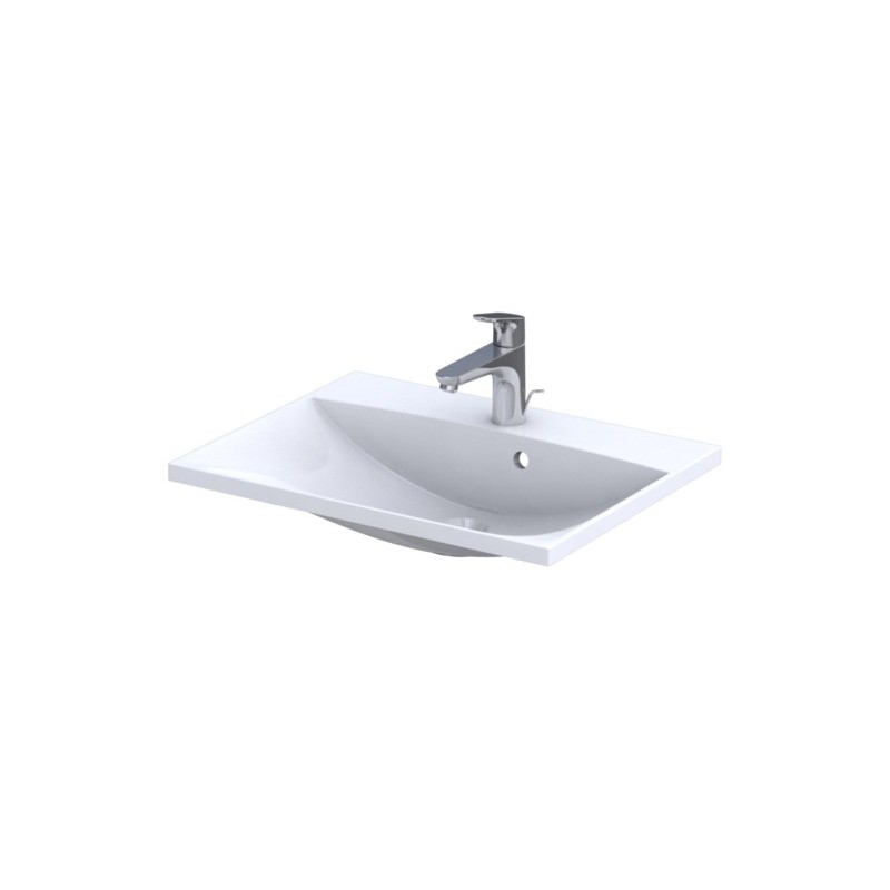 Oristo MonteBianco 60 cm Biały Mat Szafka z umywalką Amelia (OR47-SD2S-60-2+UME-AM-60-92)