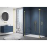 SanSwiss Cadura CADUO Gold Walk-In Ścianka Wolnostojąca L NA WYMIAR (100-120 cm) Szkło Przezroczyste (CADUOGSM11207)