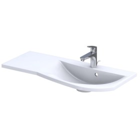 Oristo Opal 90 cm Biały Połysk Szafka Prawa z umywalką Opal (OR30-SD4S-90-1-P+UME-OP-90-92-P)