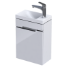Oristo Silver MINI 40 cm Biały Połysk Szafka z umywalką (OR33-ZD1D-40-1)