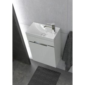 Oristo Silver MINI 40 cm Biały Połysk Szafka z umywalką (OR33-ZD1D-40-1)