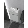 Oristo Silver MINI 40 cm Biały Połysk Szafka z umywalką (OR33-ZD1D-40-1)