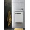 Oristo Silver MINI 40 cm Biały Połysk Szafka z umywalką (OR33-ZD1D-40-1)