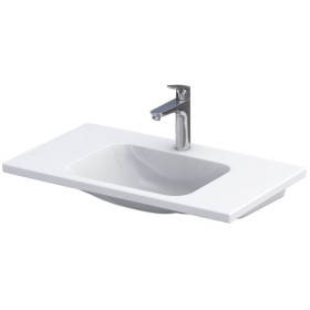 Oristo Siena 80 cm Czarny Mat Szafka z umywalką Cera (OR45-SD2S-80-8+UME-CE-80-91)