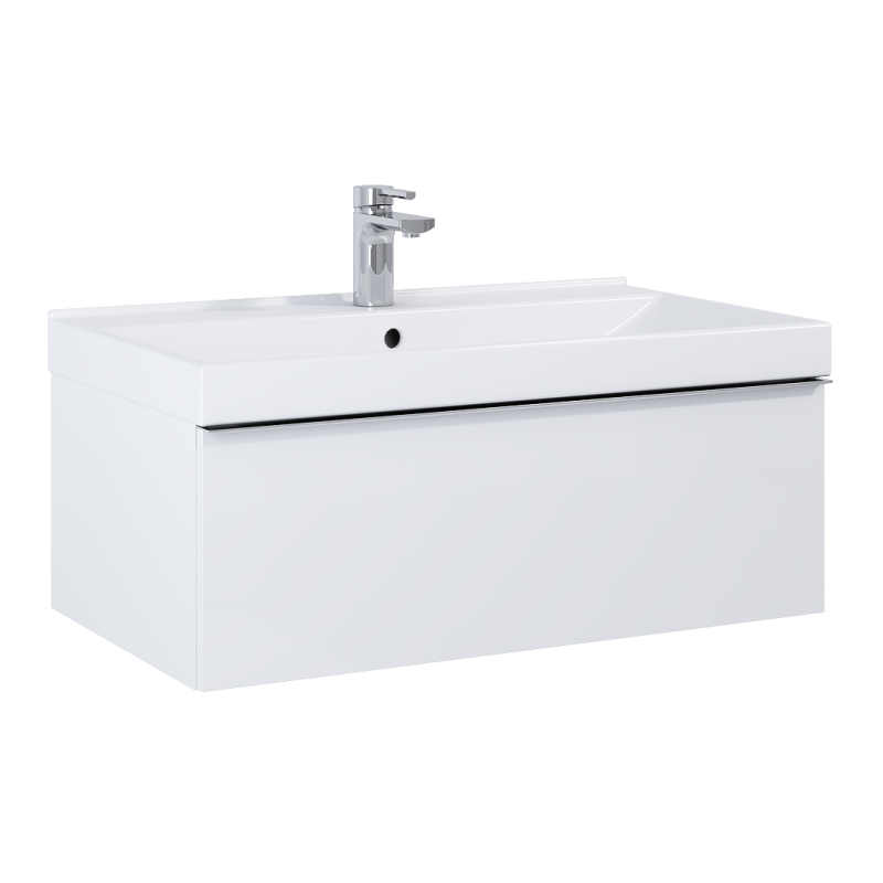 Elita Look White Matt Szafka Z Umywalką Skappa 80 cm (RE010803025290+RE040803068060)