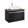 Elita Moody Black Matt Szafka z blatem 70 cm 1S i Umywalką Nomia 50 cm (RE010700037160+RE040500058060+RE05070002S780)