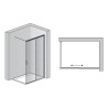 SanSwiss Cadura CAW2 White Walk-In Ścianka Wolnostojąca Prawa NA WYMIAR (140-200 cm) Szkło Przezroczyste (CAW2DSM20907)