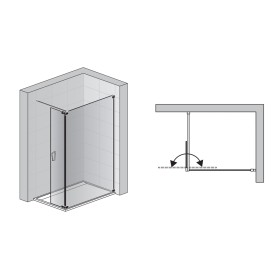 SanSwiss Cadura CADUO White Walk-In Ścianka Wolnostojąca P NA WYMIAR (120-140 cm) Szkło Przezroczyste (CADUODSM20907)