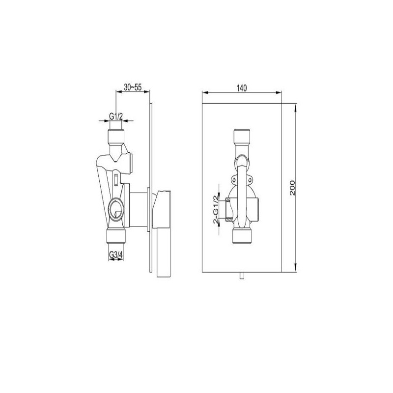 Kohlman Dexame QW220D Bateria prysznicowa