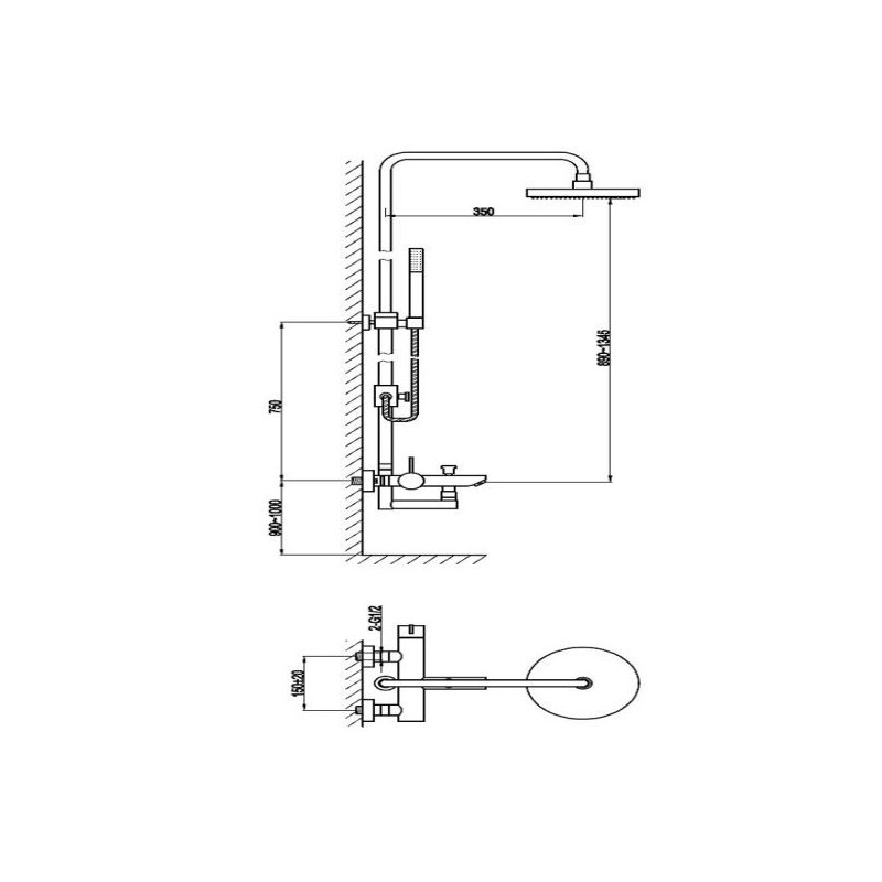 Kohlman Dexame QW277D Bateria wannowa