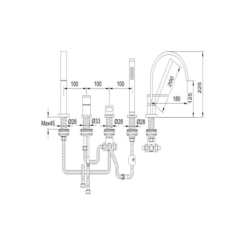 Kohlman Nexen-S SQB244U Bateria wannowa