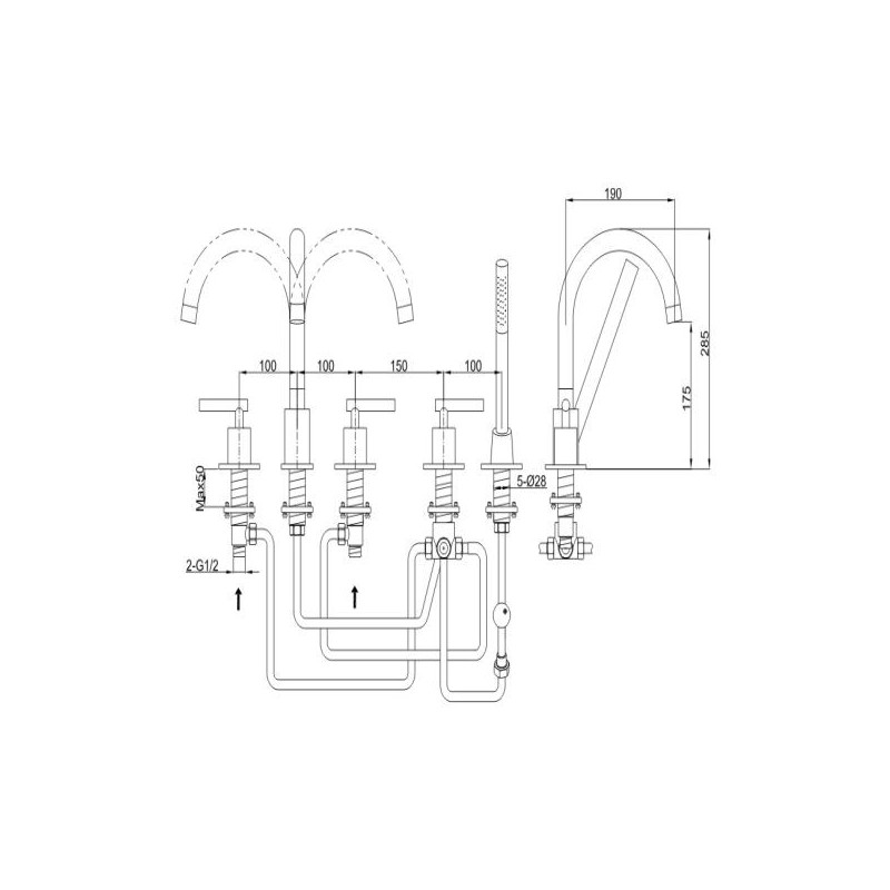 Kohlman Roxin QB242R Bateria wannowa