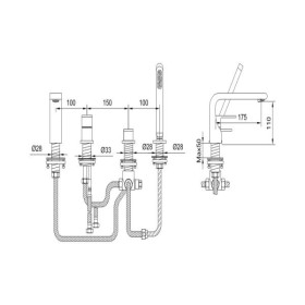 Kohlman Saxo QB244S Bateria wannowa