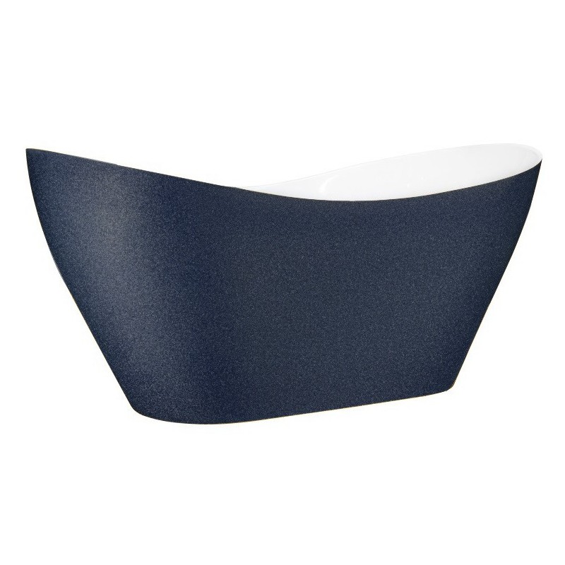 Besco Viya Glam Grafitowa Wanna Owalna Wolnostojąca 160x70