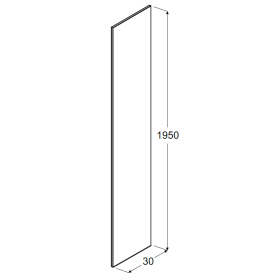 Besco Aveo Panel Boczny Prysznicowy do kabiny Walk-In 50 cm