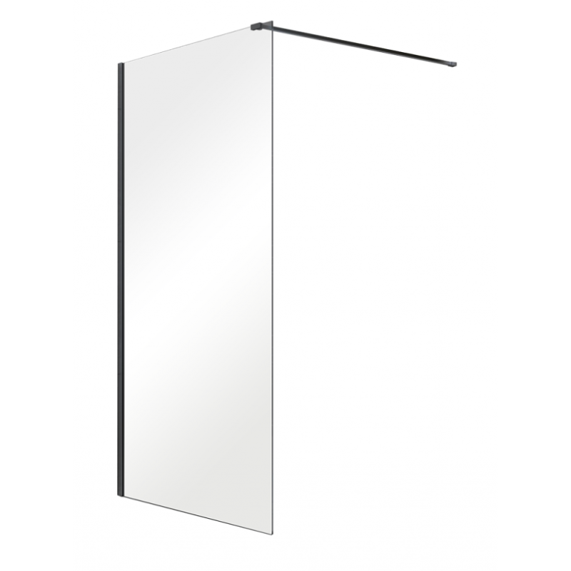 Besco Aveo Black Kabina Prysznicowa Walk-In 110x195 cm (AVB-110-195C)