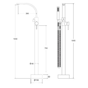 Besco Decco Bateria Wannowa Wolnostojąca I Chrom