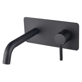 Besco Illusion Bateria Umywalkowa Podtynkowa Czarny Mat