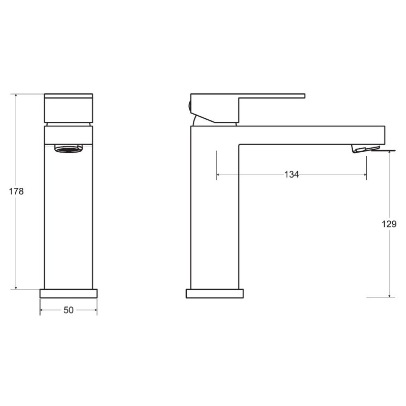 Besco Varium/Modern Bateria Umywalkowa II Czarny Mat