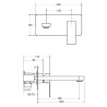 Besco Varium/Modern Bateria Umywalkowa Podtynkowa Chrom