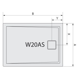 SanSwiss Livada Brodzik konglomeratowy prostokątny W20AS 80x160 (W20AS08016004)