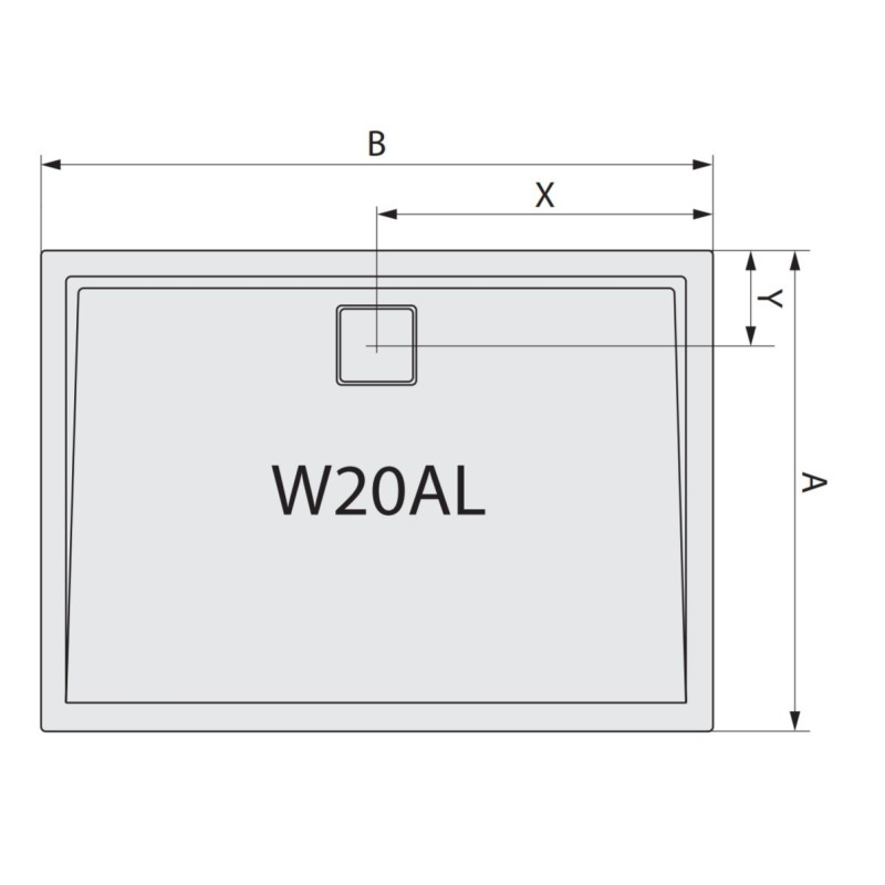 SanSwiss Livida Brodzik konglomeratowy prostokątny W20AL 90x140 (W20AL09014004)