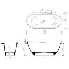 Sanitti Otto Wanna konglomeratowa 168x78,5cm