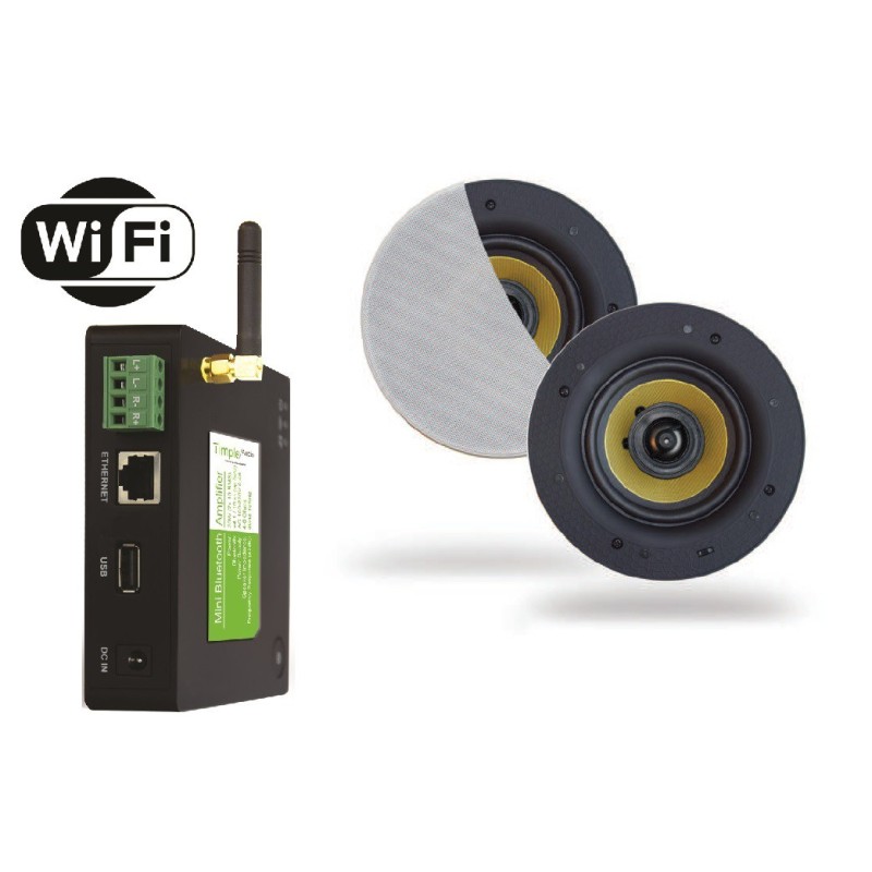 Timple Audio Zestaw Wi-Fi Multiroom z Głośnikami Wodoodpornymi Rumba (TWA40+SPKRUMBA-W)