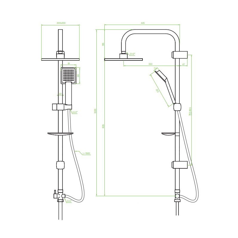 Laveo Drop Kolumna Natryskowa (PL5 00KX)