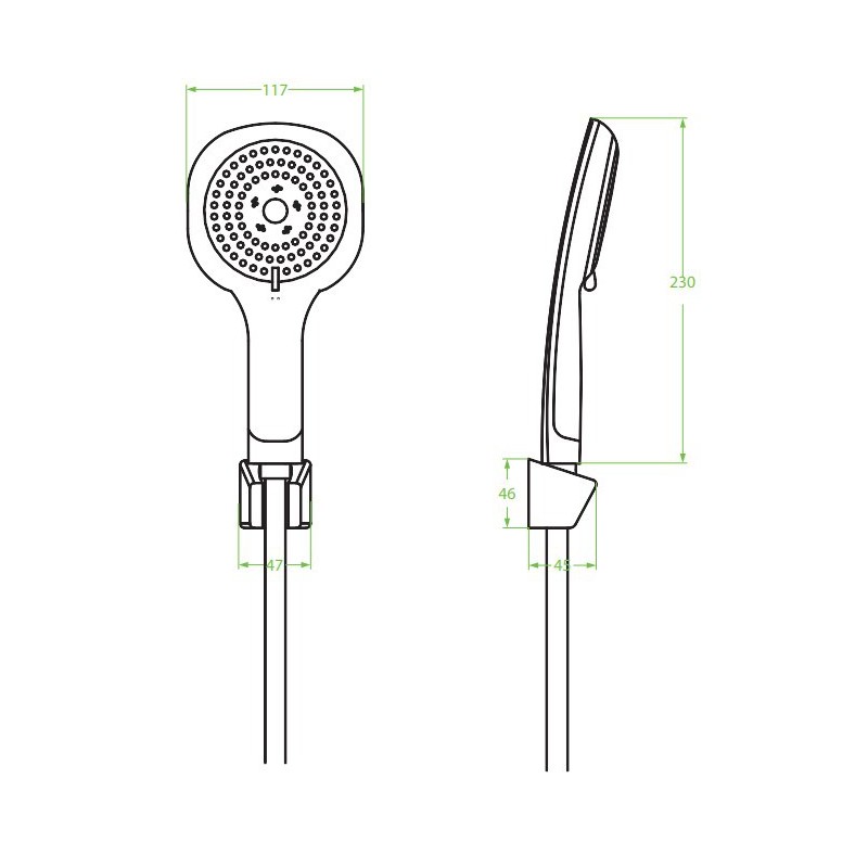 Laveo Lucas zestaw natryskowy punktowy (NLL 60AD)