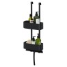 Tiger 2-Store Wisząca Półka Prysznicowa 25 cm Czarna (1500210746)