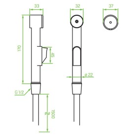 Laveo Fen Zestaw Natryskowy Punktowy Typu Bidetta (NAF 01BD)