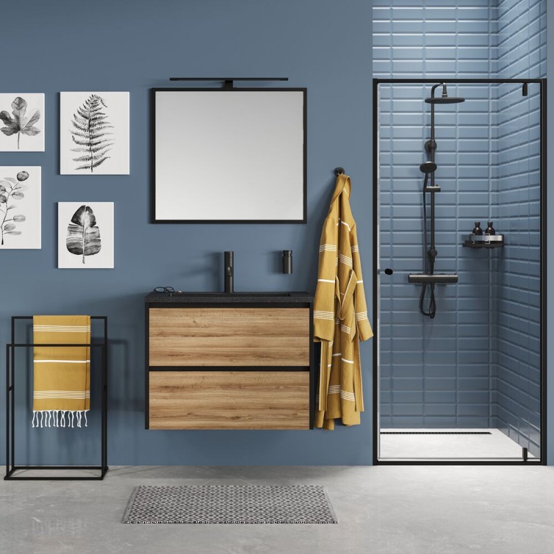 Sealskin Carre Wieszak na ręczniki wolnostojący Czarny (396130746)