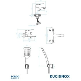 Kuchinox Borgo Komplet Baterii Łazienkowych Do Wanny (BKBA011D)