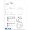 Elita Glam Black Matt Szafka Pod Umywalkę 90 cm (RE010900167160)