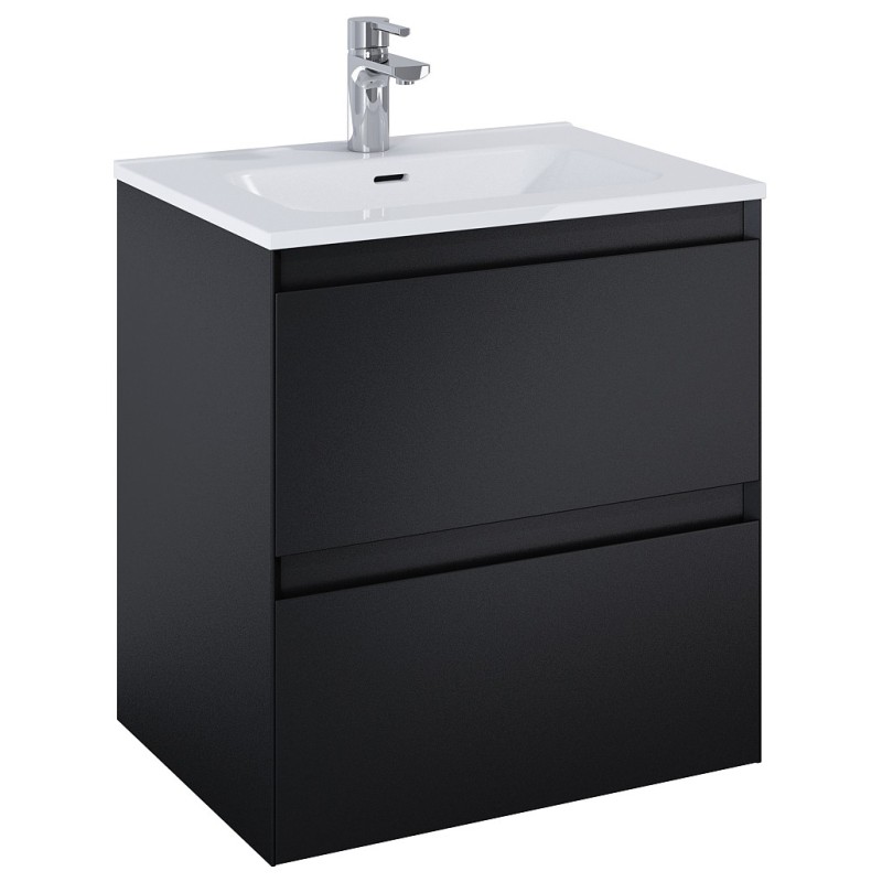 Elita Split Black Matt Szafka Z Umywalką Skappa 60 cm (RE010600057160+RE040603068060)