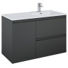 Elita Split Anthracite Matt Szafka Z Koszem Cargo i Umywalką Skappa 100 cm (RE011005056010+RE041005068060)