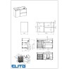 Elita Split Anthracite Matt Szafka Z Koszem Cargo i Umywalką Skappa 100 cm (RE011005056010+RE041005068060)