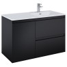 Elita Split Black Matt Szafka Z Koszem Cargo i Umywalką Skappa 100 cm (RE011005057160+RE041005068060)