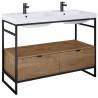 Elita Indus Szafka Pod Umywalkę Dąb Canela/Black Matt 120 cm 1S (RE151200077160+RE011200077050)
