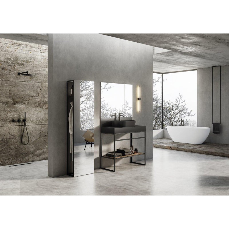Elita Indus Lustro Stojące Dąb Canela/Black Matt 50/190 cm (RE060500027160)
