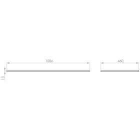 Elita Indus White Matt Blat Marmur Biały 100 cm (RE051000015290)