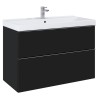 Elita Look Black Matt Szafka 2S Z Umywalką Maxxi 100 cm (RE011000027160+RE041000078060)