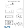 Elita Look Dąb Canela Szafka Z Umywalką Skappa 80 cm (RE010803027050+RE040803068060)