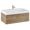 Elita Look Dąb Canela Szafka Z Umywalką Skappa 80 cm (RE010803027050+RE040803068060)