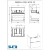 Elita Look Dąb Canela Szafka 2S Z Umywalką Skappa 60 cm (RE010601027050+RE040603068060)