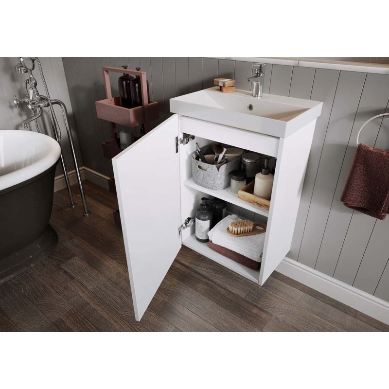 Elita Kido White Matt Set Szafka Z Umywalką 50 cm (RE020500115290)