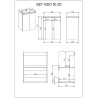 Elita Kido Black Matt Set Szafka Z Umywalką 50 cm (RE020500117160)
